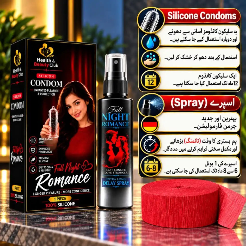 Full Night Romance(Delay Spray+Silicone Condom)