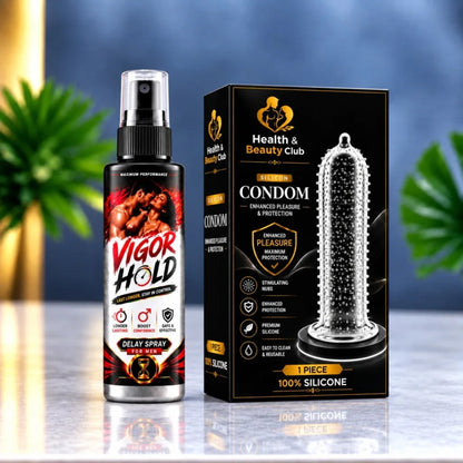 Vigor Hold(Delay Spray+Silicone Condom)
