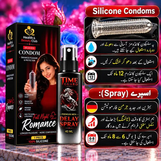 Time Guard(Delay Spray+Silicone Condom)